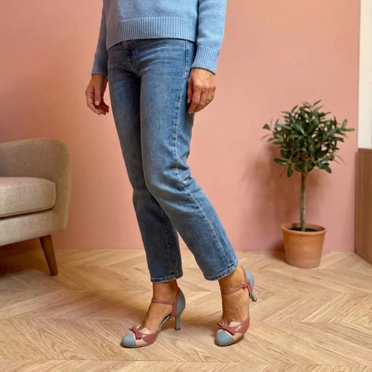 Sandalias tacón vintage