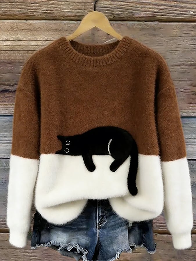 Celia | Sudadera de mujer con estampado de gato