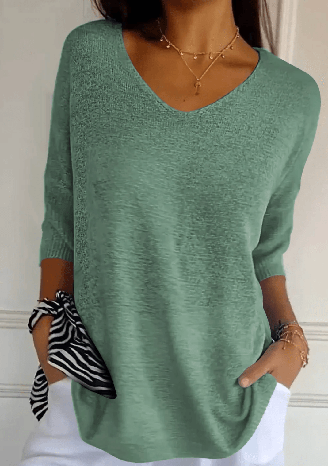 Lola | Jersey Liso Cuello Ancho