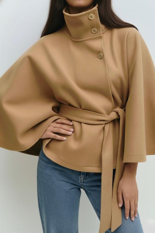 Chloe | Chaqueta cuello alto y cinturón