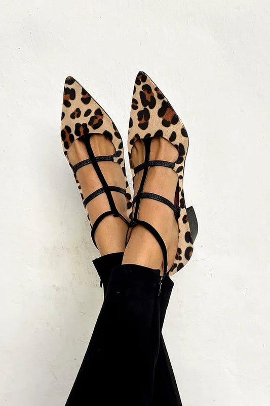 Brisa | Zapatos de tacón con correa de leopardo