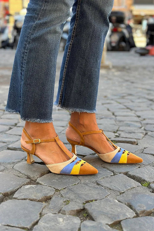 Tacones Bajos Multicolor