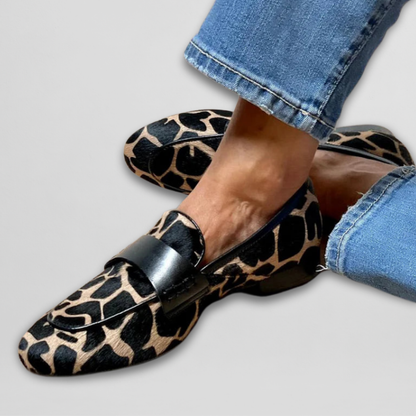 Katia | Mocasines con estampado de leopardo