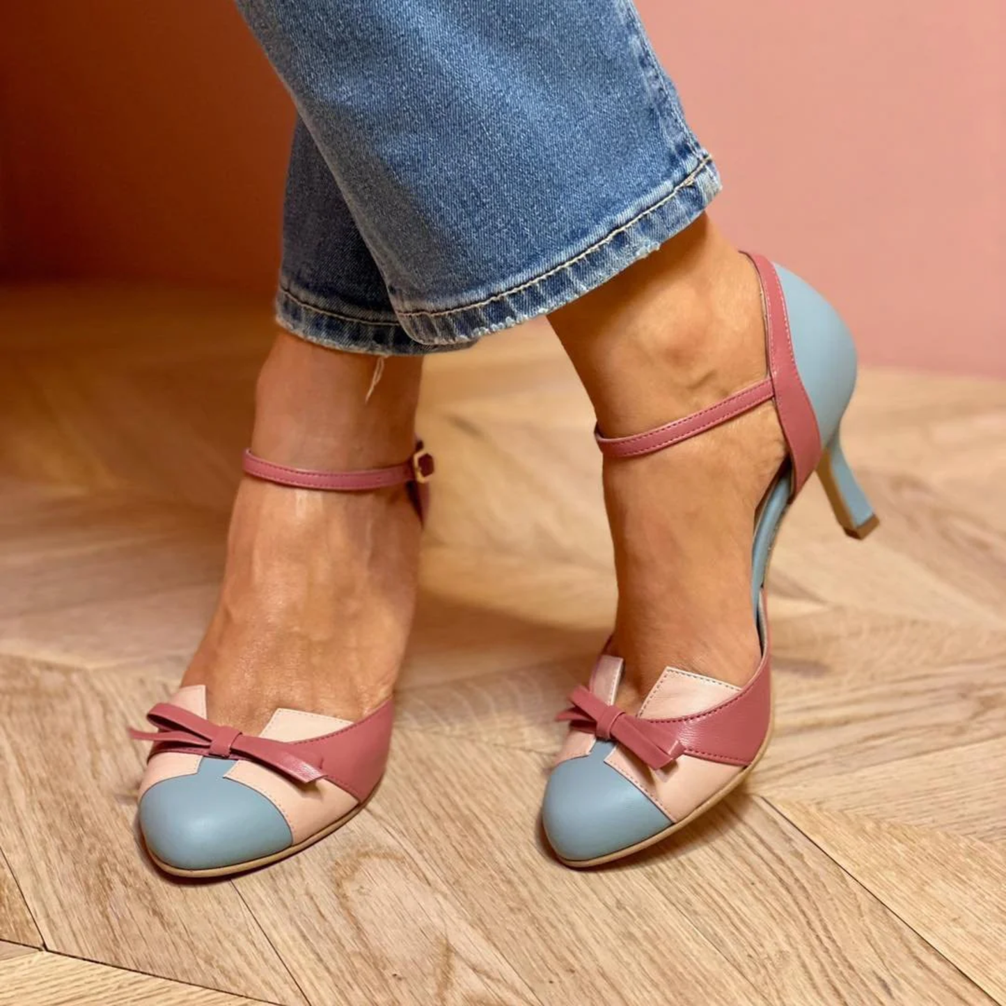 Sandalias tacón vintage