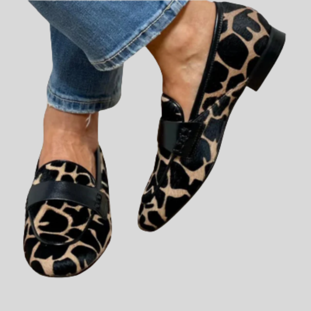 Katia | Mocasines con estampado de leopardo