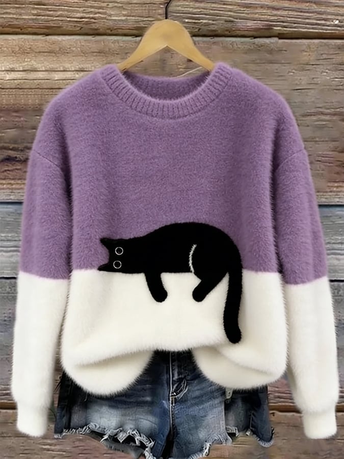 Celia | Sudadera de mujer con estampado de gato