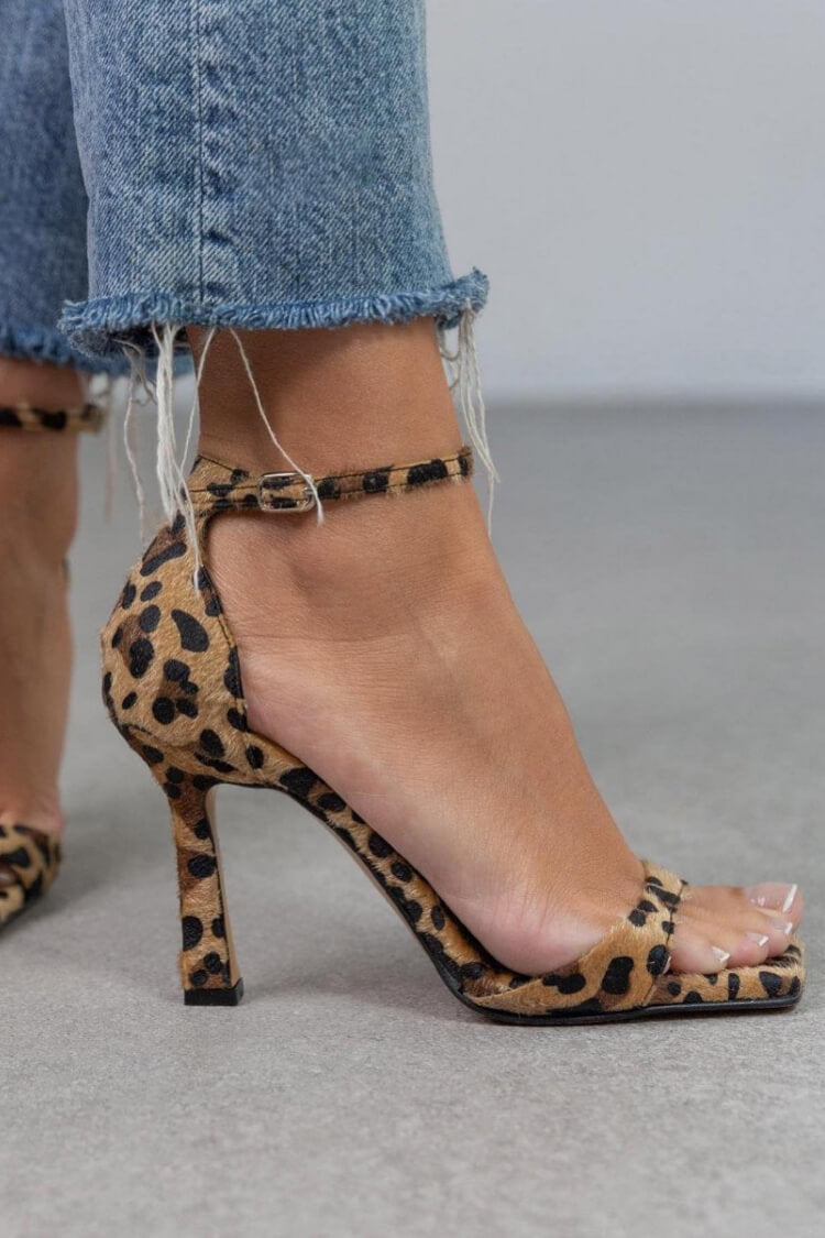 Tacones Altos Estampado Leopardo