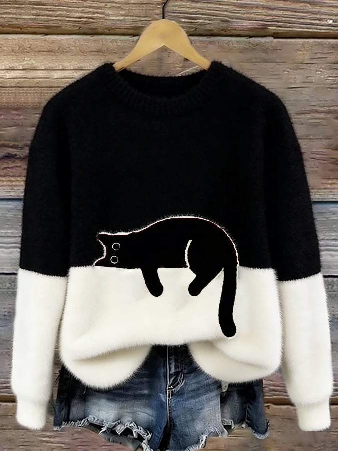 Celia | Sudadera de mujer con estampado de gato