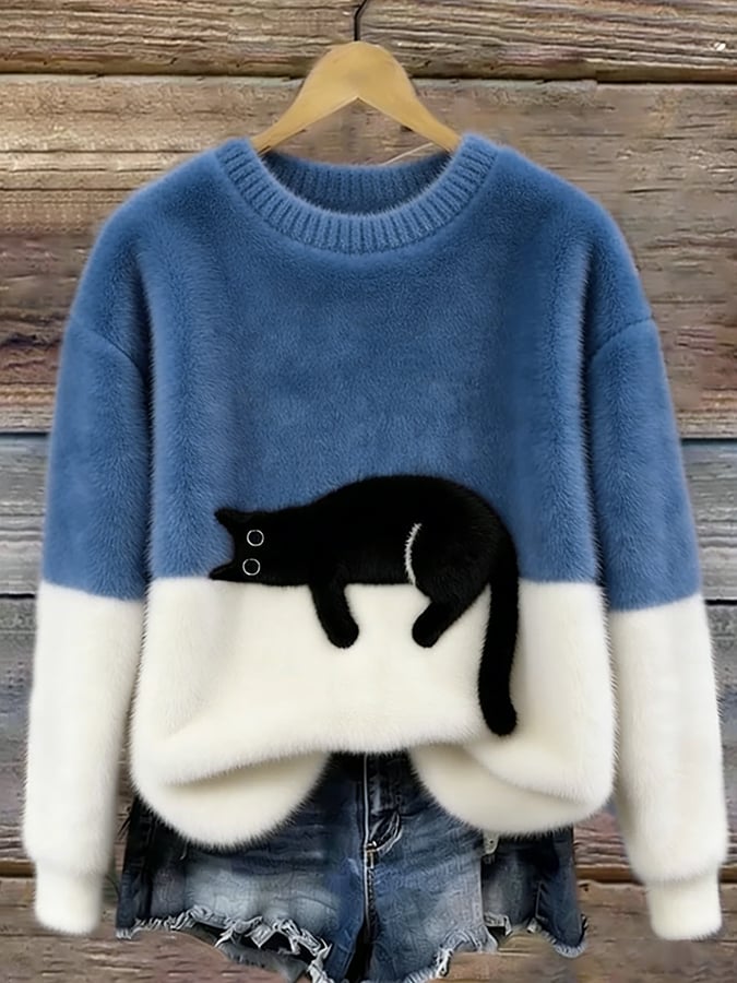 Celia | Sudadera de mujer con estampado de gato