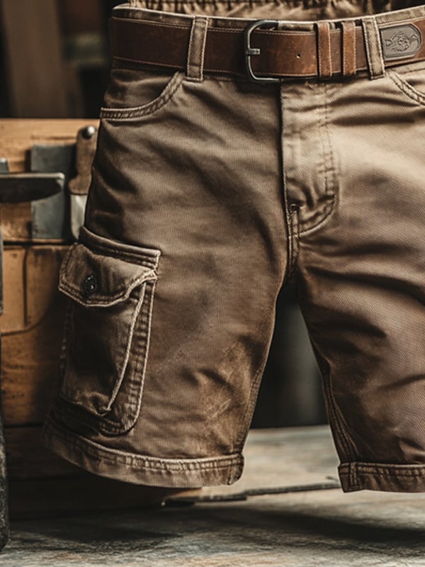 Cazel | Pantalones cortos cargo con múltiples bolsillos