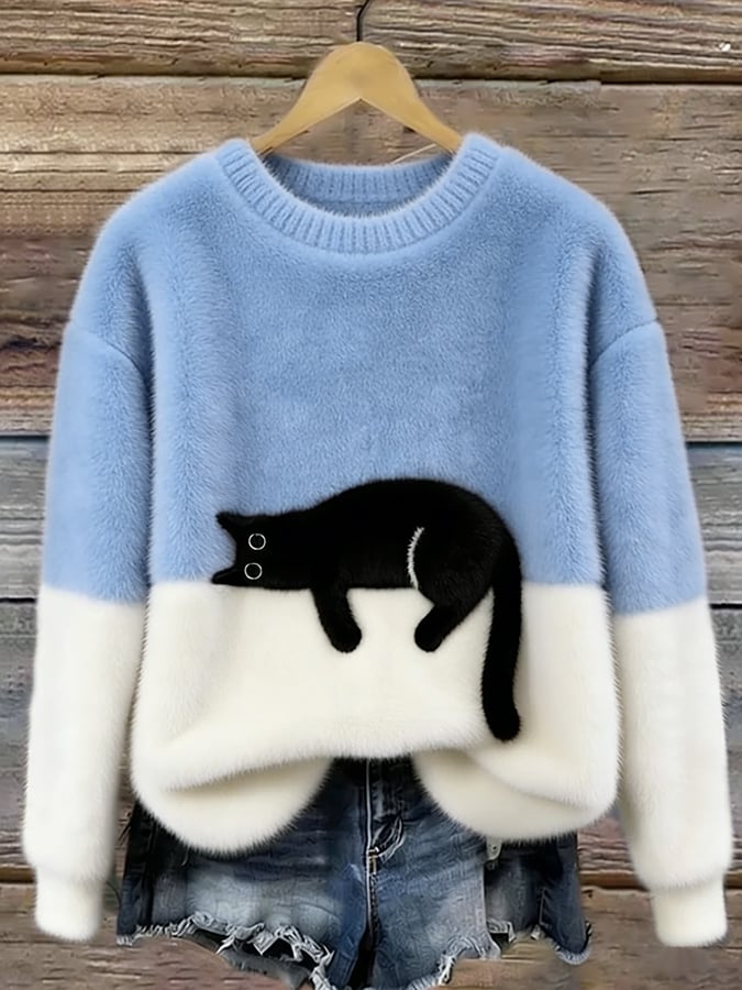 Celia | Sudadera de mujer con estampado de gato