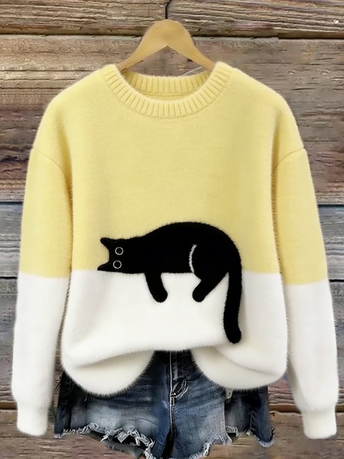 Celia | Sudadera de mujer con estampado de gato
