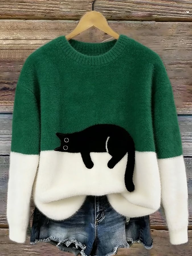 Celia | Sudadera de mujer con estampado de gato