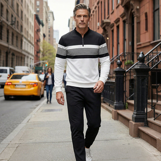 Conjunto Elegance | Jersey con estampado gráfico y pantalones