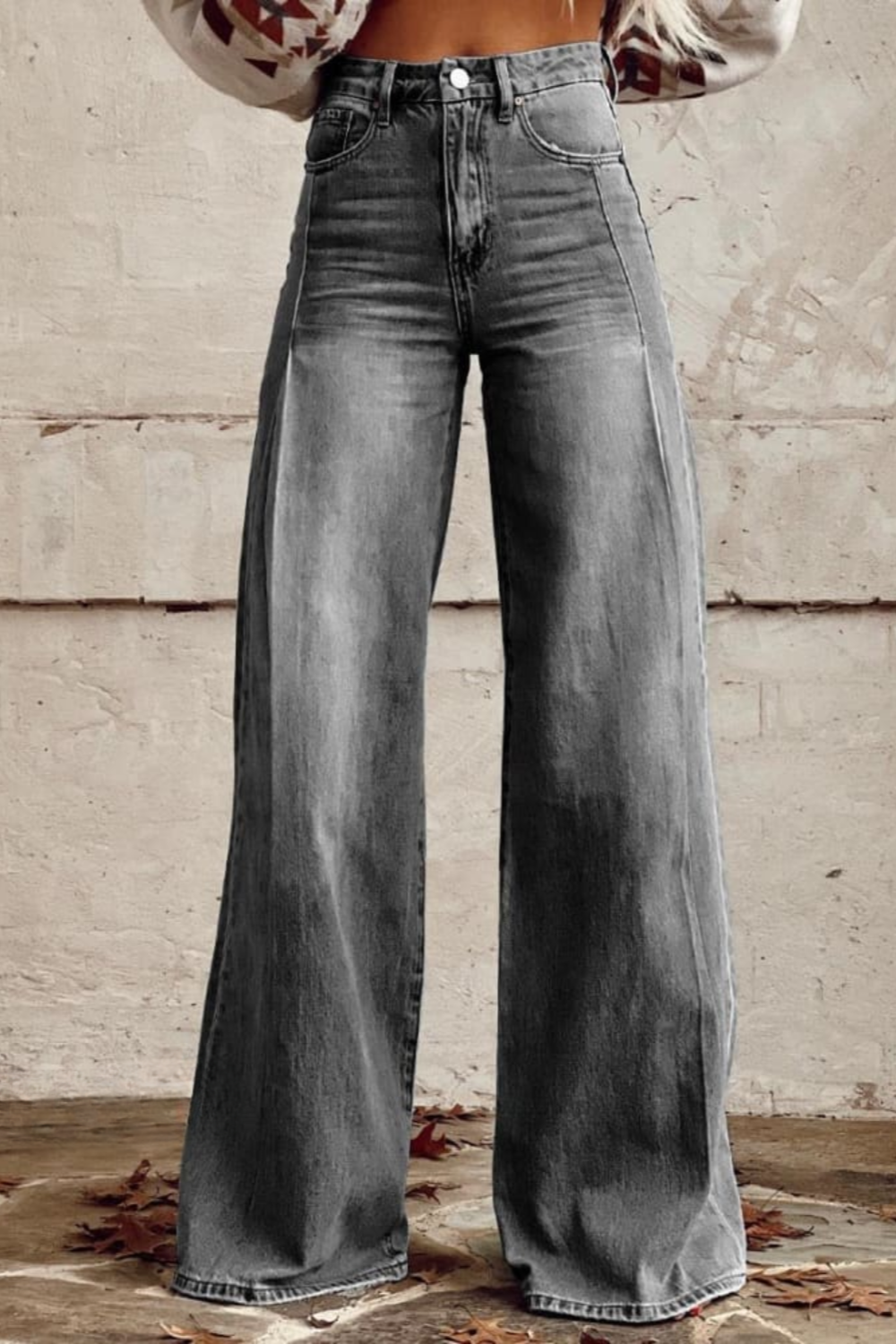 Pantalones Tiro Ancho Vintage