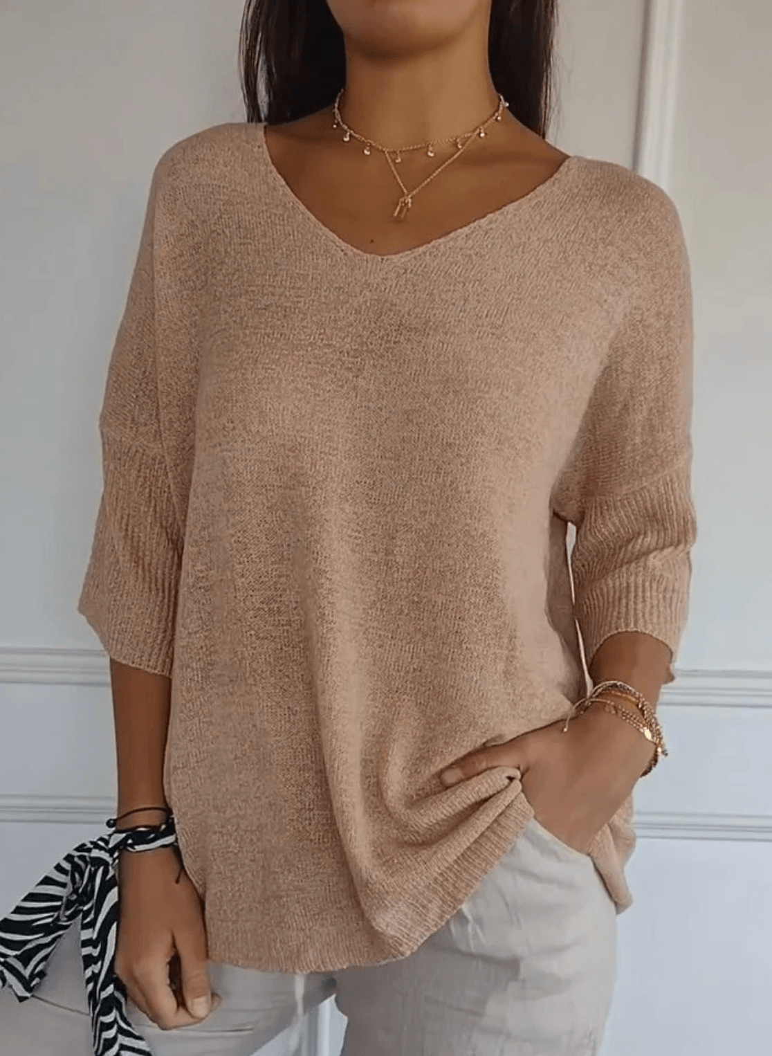 Lola | Jersey Liso Cuello Ancho