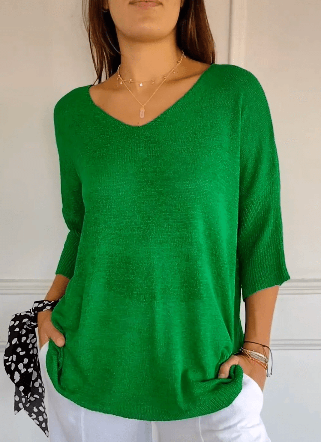 Lola | Jersey Liso Cuello Ancho