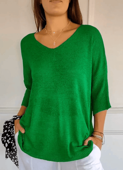 Lola | Jersey Liso Cuello Ancho