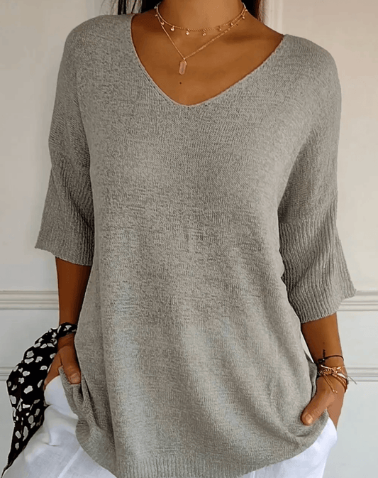 Lola | Jersey Liso Cuello Ancho