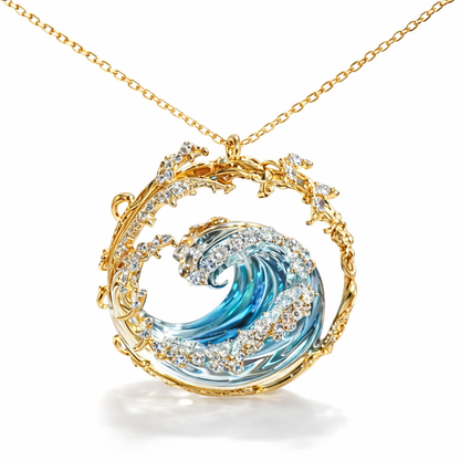 Agua - Elegante collar de los votos del mar