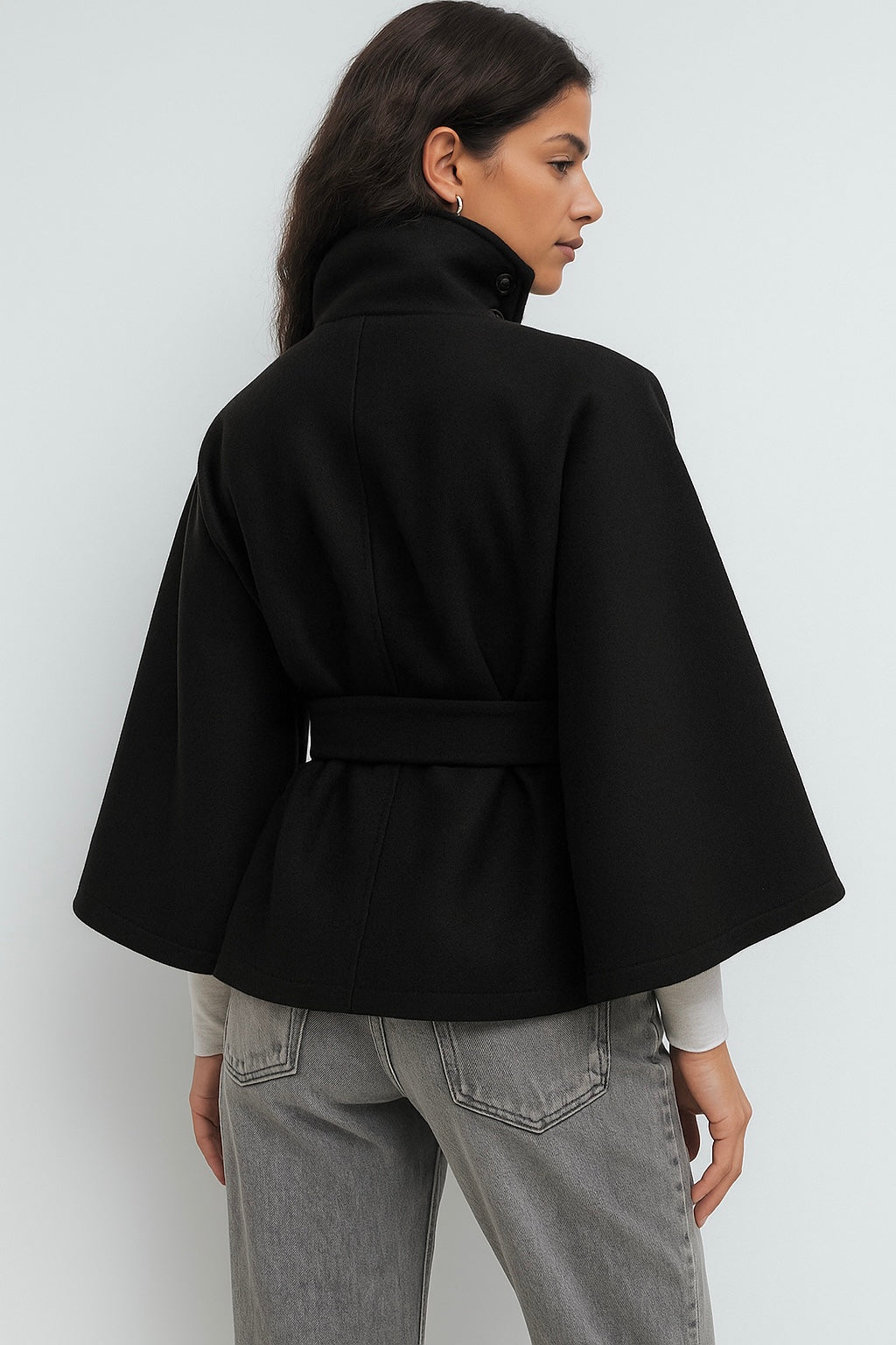 Chloe | Chaqueta cuello alto y cinturón