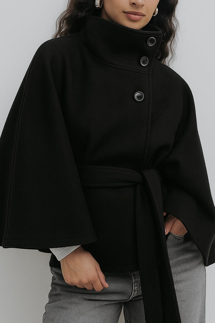 Chloe | Chaqueta cuello alto y cinturón