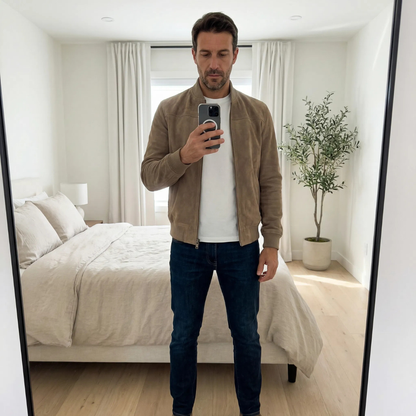 Riviera | Chaqueta bomber de ante