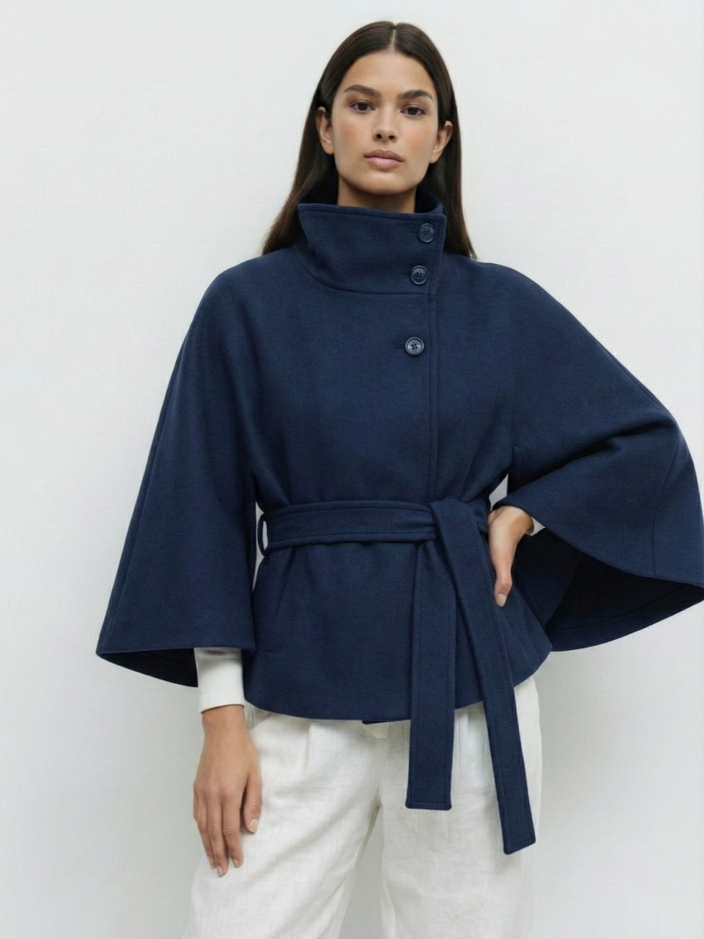 Chloe | Chaqueta cuello alto y cinturón