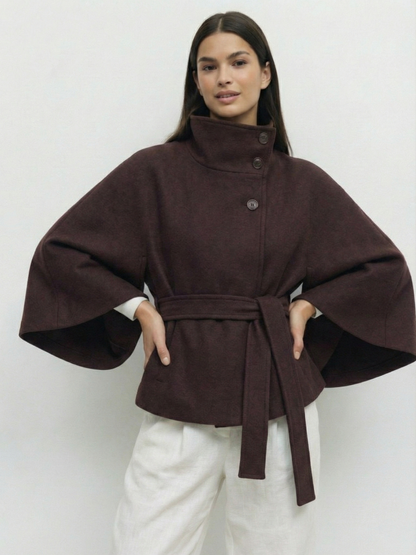 Chloe | Chaqueta cuello alto y cinturón