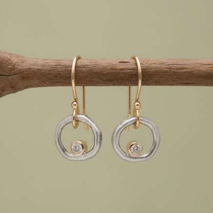 Pendientes vintage de circonita
