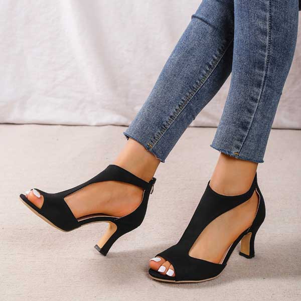 Bea | Zapatos tacón con cremallera