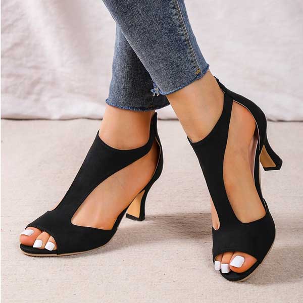 Bea | Zapatos tacón con cremallera