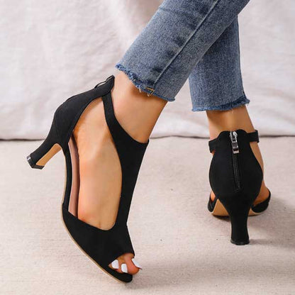 Bea | Zapatos tacón con cremallera