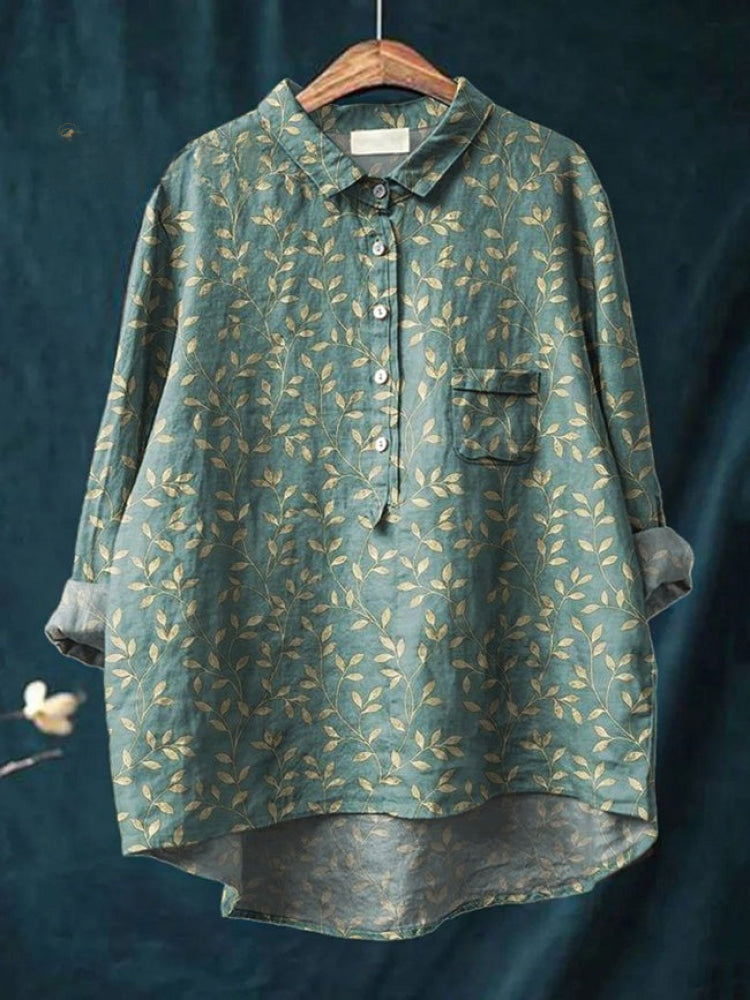 Victoria | Camisa de lino estampado