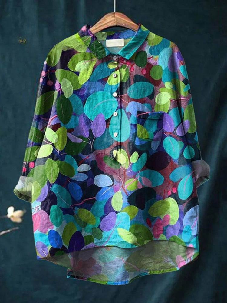 Victoria | Camisa de lino estampado