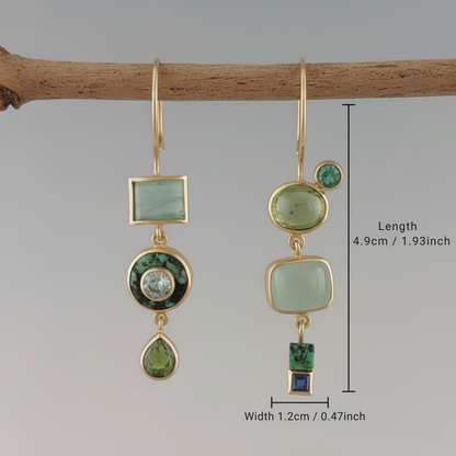 Pendientes verdes vintage
