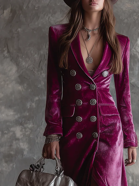 Victoria | Vestido - Blazer de terciopelo