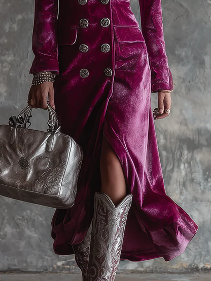 Victoria | Vestido - Blazer de terciopelo