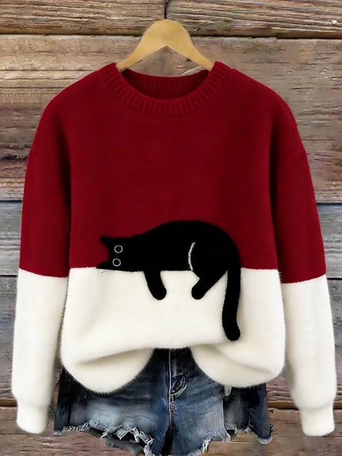 Celia | Sudadera de mujer con estampado de gato