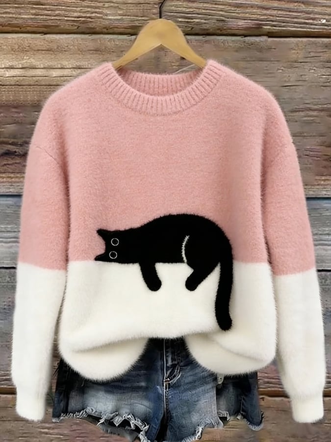 Celia | Sudadera de mujer con estampado de gato