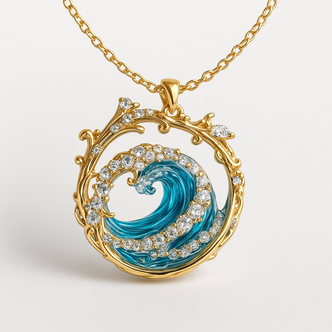 Agua - Elegante collar de los votos del mar