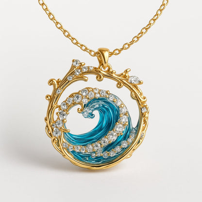 Agua - Elegante collar de los votos del mar