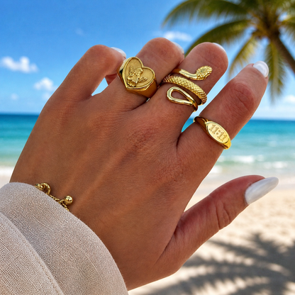 Anillo con Diseño de Serpiente (ajustable)
