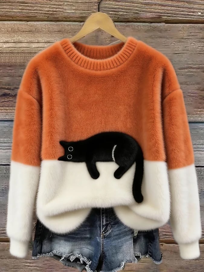 Celia | Sudadera de mujer con estampado de gato
