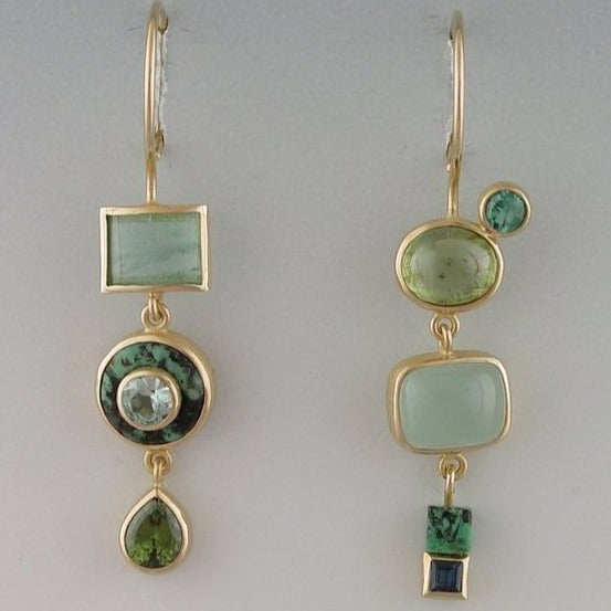 Pendientes verdes vintage