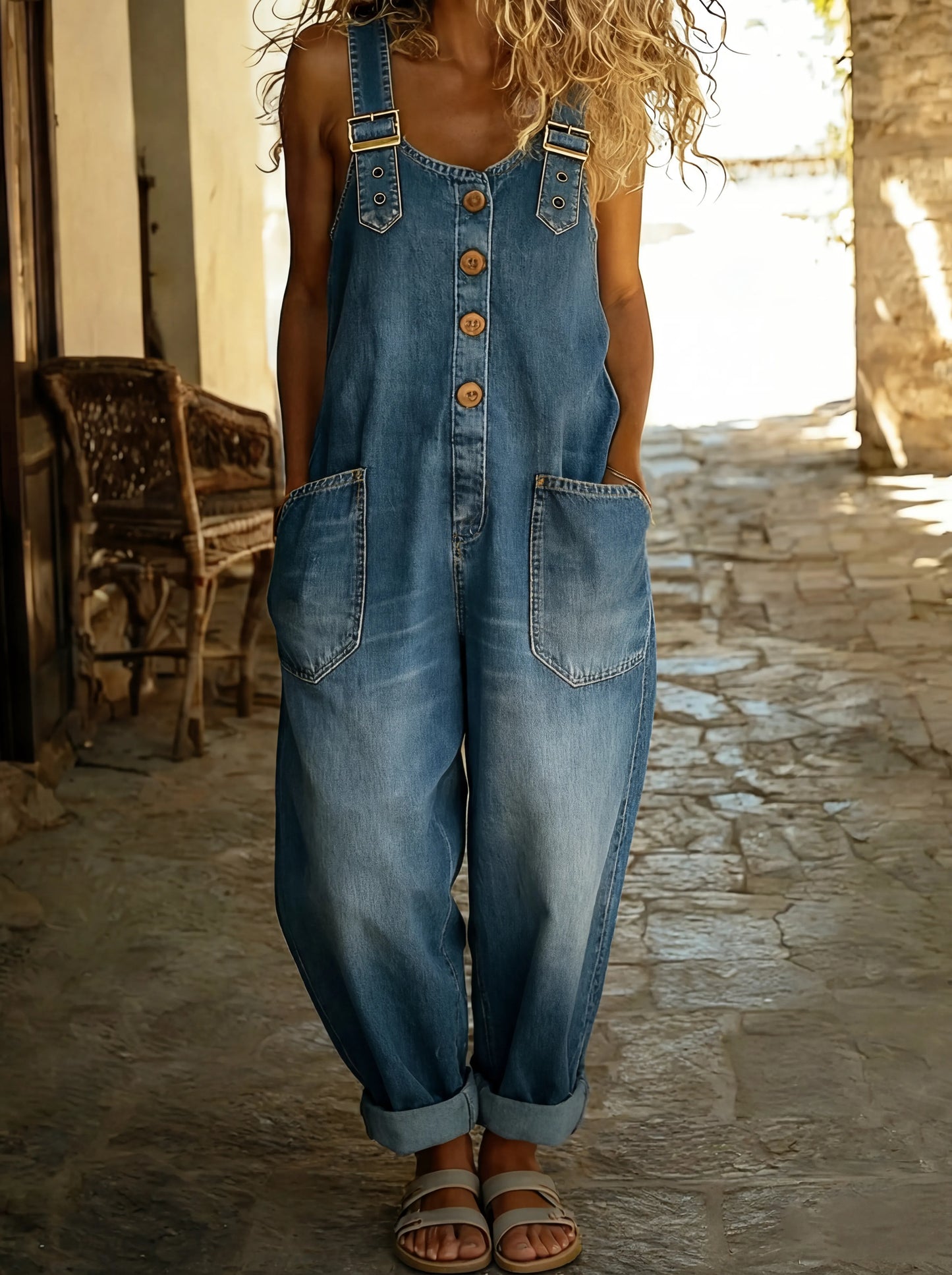 Rocío | Mono denim ajustable