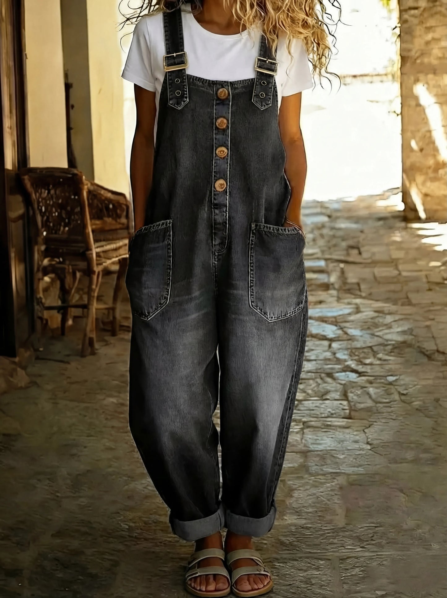 Rocío | Mono denim ajustable