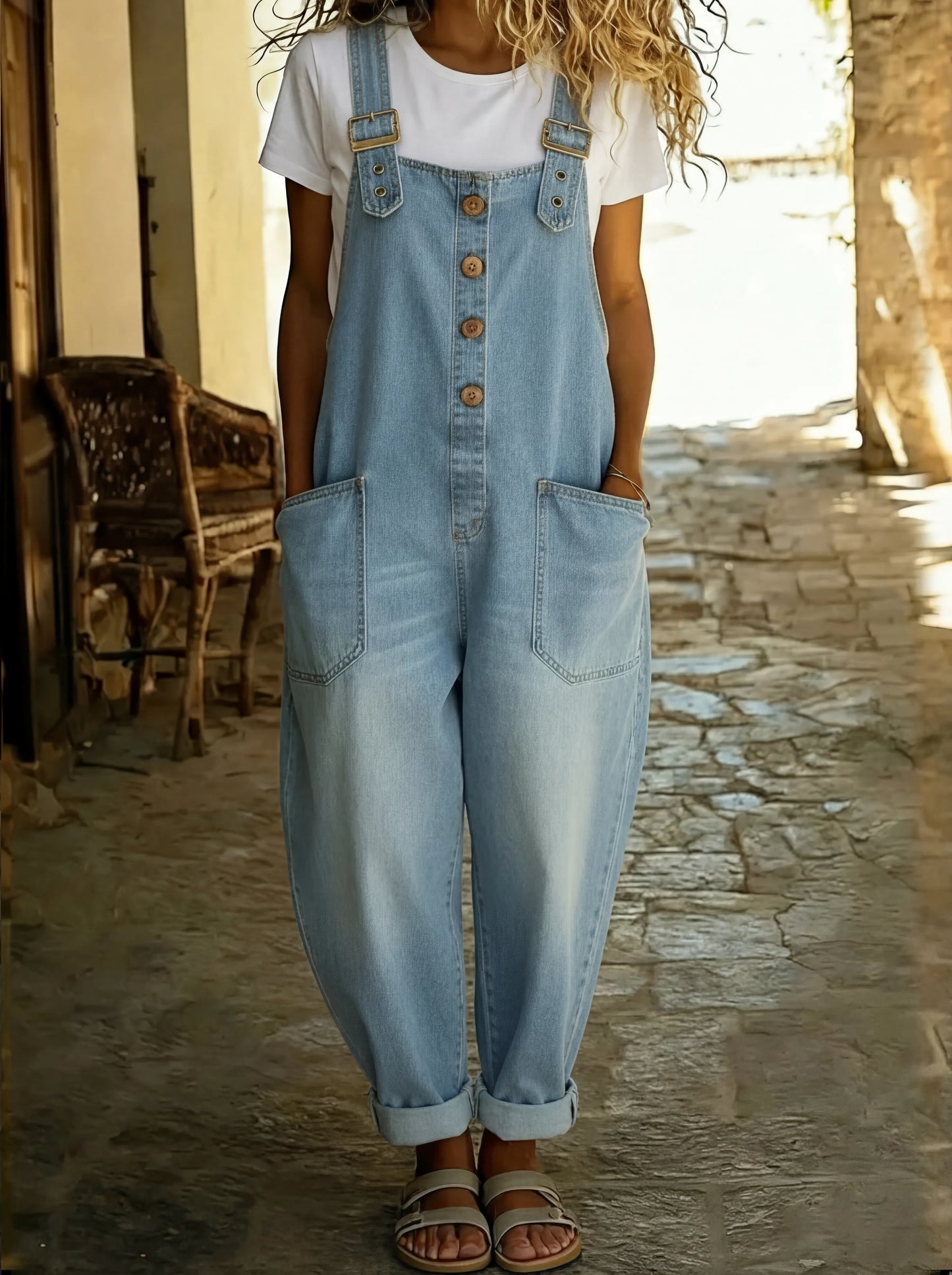 Rocío | Mono denim ajustable