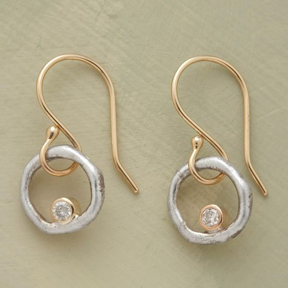 Pendientes vintage de circonita