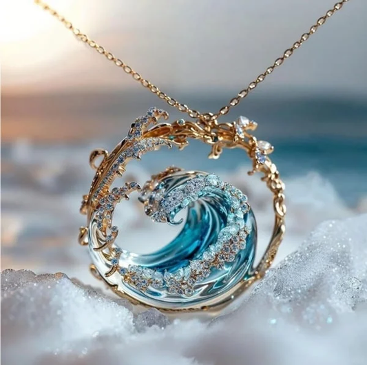 Agua - Elegante collar de los votos del mar